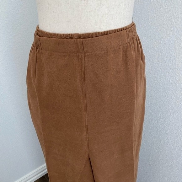 Drapers & Damons Faux Suede 3 Piece Chocolate Rust Purple Pants Set Size XL - Picture 7 of 16